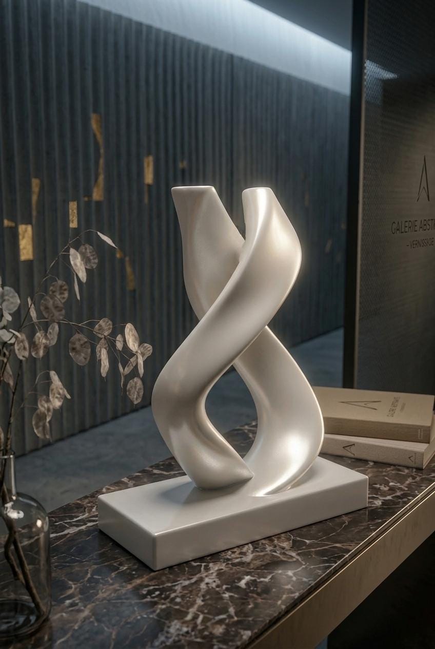 Sculpture Two Souls | Statue Moderne d’Amour | Décoration Contemporaine Minimaliste | Impression 3D Design