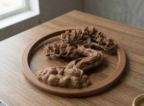 Bonsaï Japonais en Relief – Décoration Murale Zen Imprimée en 3D | Art Mural Nature & Méditation
