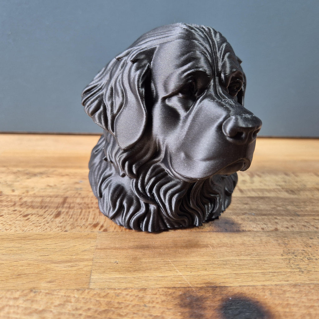 Buste Terre-Neuve – Statue Chien Imprimée en 3D | Décoration Élégante & Cadeau Passion Chiens