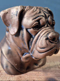 Buste Bullmastiff Moderne – Sculpture Chien Imprimée en 3D | Décoration Artistique Style Bronze
