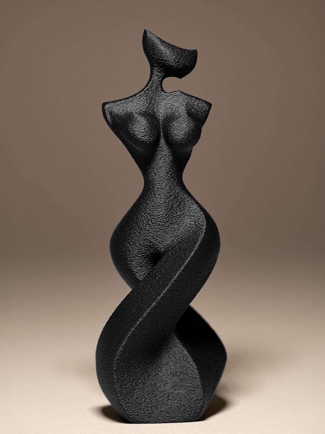 Sculpture Femme Abstraite Moderne – Statue Artistique Imprimée en 3D | Décoration Minimaliste Design