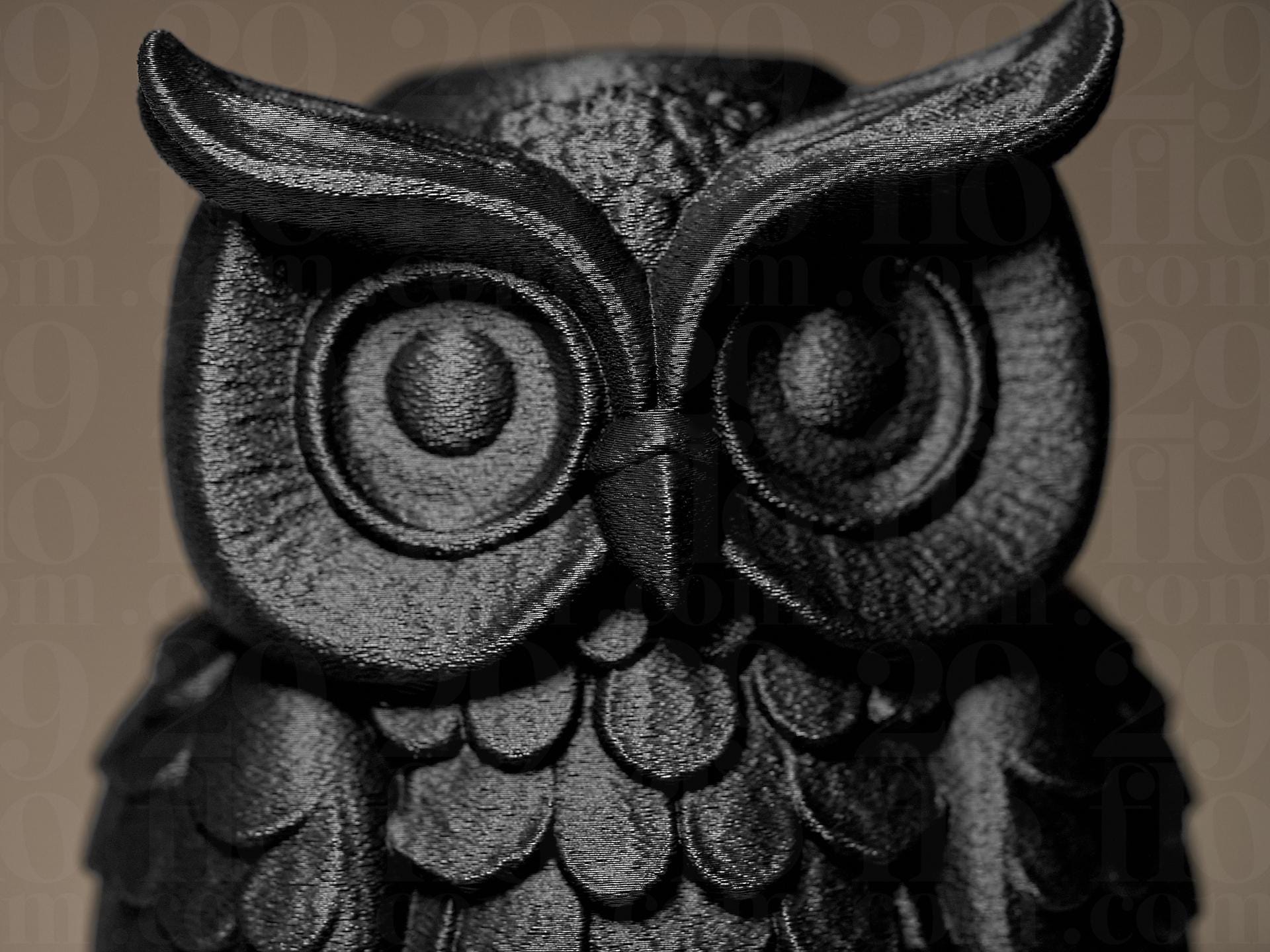 Statue Hibou Moderne – Sculpture Chouette Imprimée en 3D | Décoration Mystique et Minimaliste