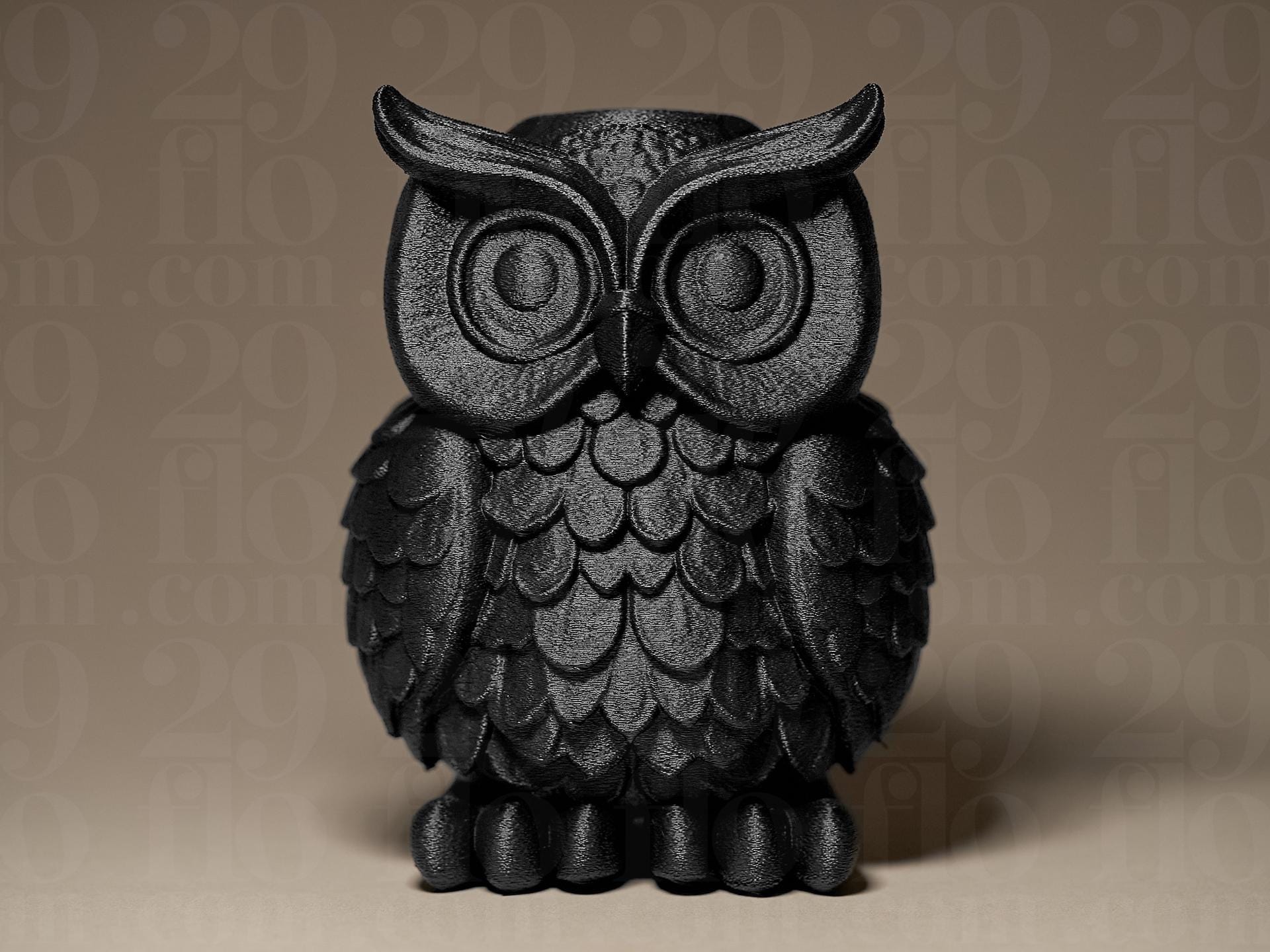 Statue Hibou Moderne – Sculpture Chouette Imprimée en 3D | Décoration Mystique et Minimaliste