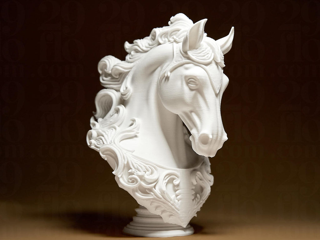 Buste de Cheval Baroque – Sculpture Équestre Imprimée en 3D | Décoration Élégante et Artistique