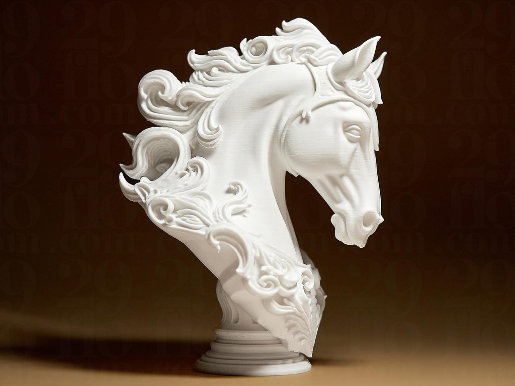 Buste de Cheval Baroque – Sculpture Équestre Imprimée en 3D | Décoration Élégante et Artistique