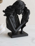 Sculpture Amour Moderne – Femme et Visage Abstrait Imprimé en 3D | Décoration Artistique Romantique