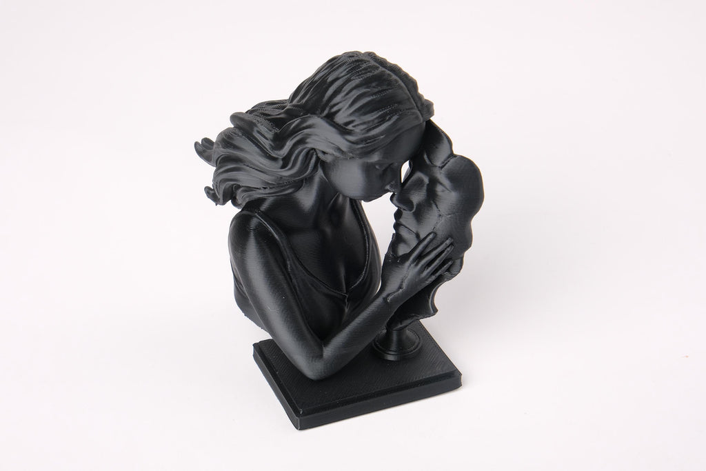 Sculpture Amour Moderne – Femme et Visage Abstrait Imprimé en 3D | Décoration Artistique Romantique