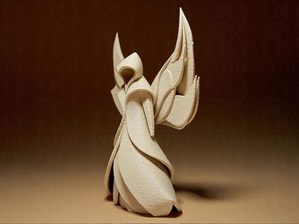 Ange Ailé Moderne – Statue Décorative Spirituelle – Sculpture Fantaisie – Décoration Intérieure Zen – Impression 3D – Cadeau Original