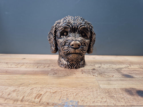 Buste Coton de Tuléar – Statue de Chien Imprimée en 3D – Décoration Élégante – Cadeau pour Amoureux du Coton de Tuléar