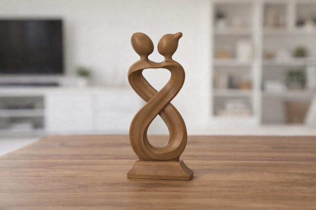 Sculpture Couple Infini | Symbole d’Amour Éternel | Décoration Romantique Moderne | Cadeau Couple | Impression 3D