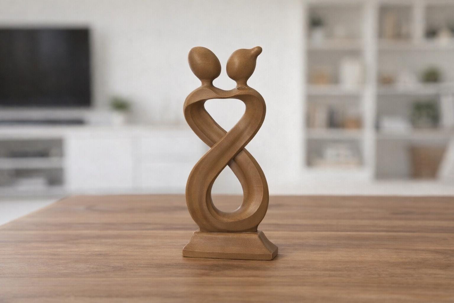 Sculpture Couple Infini | Symbole d’Amour Éternel | Décoration Romantique Moderne | Cadeau Couple | Impression 3D