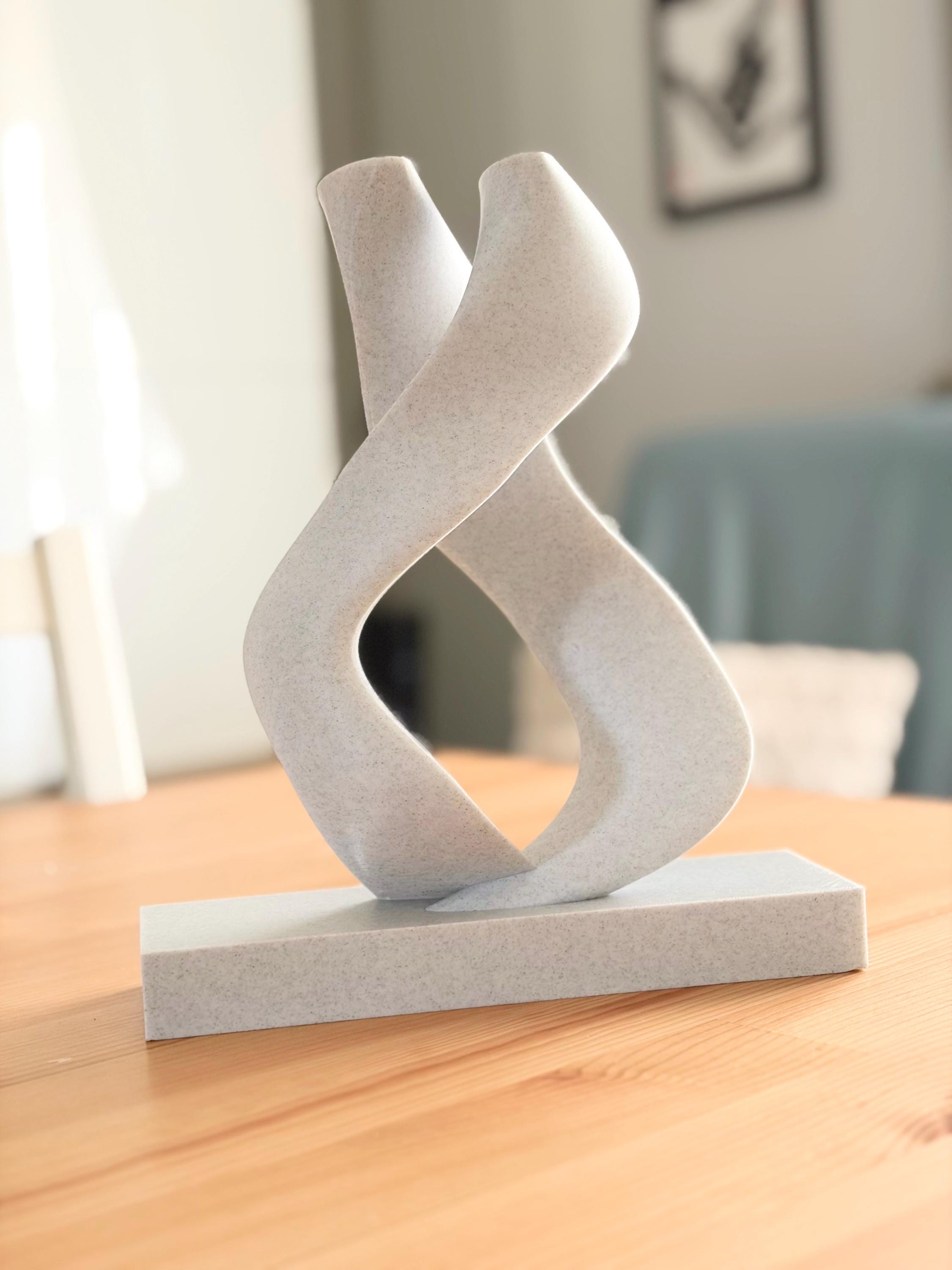 Sculpture Two Souls | Statue Moderne d’Amour | Décoration Contemporaine Minimaliste | Impression 3D Design