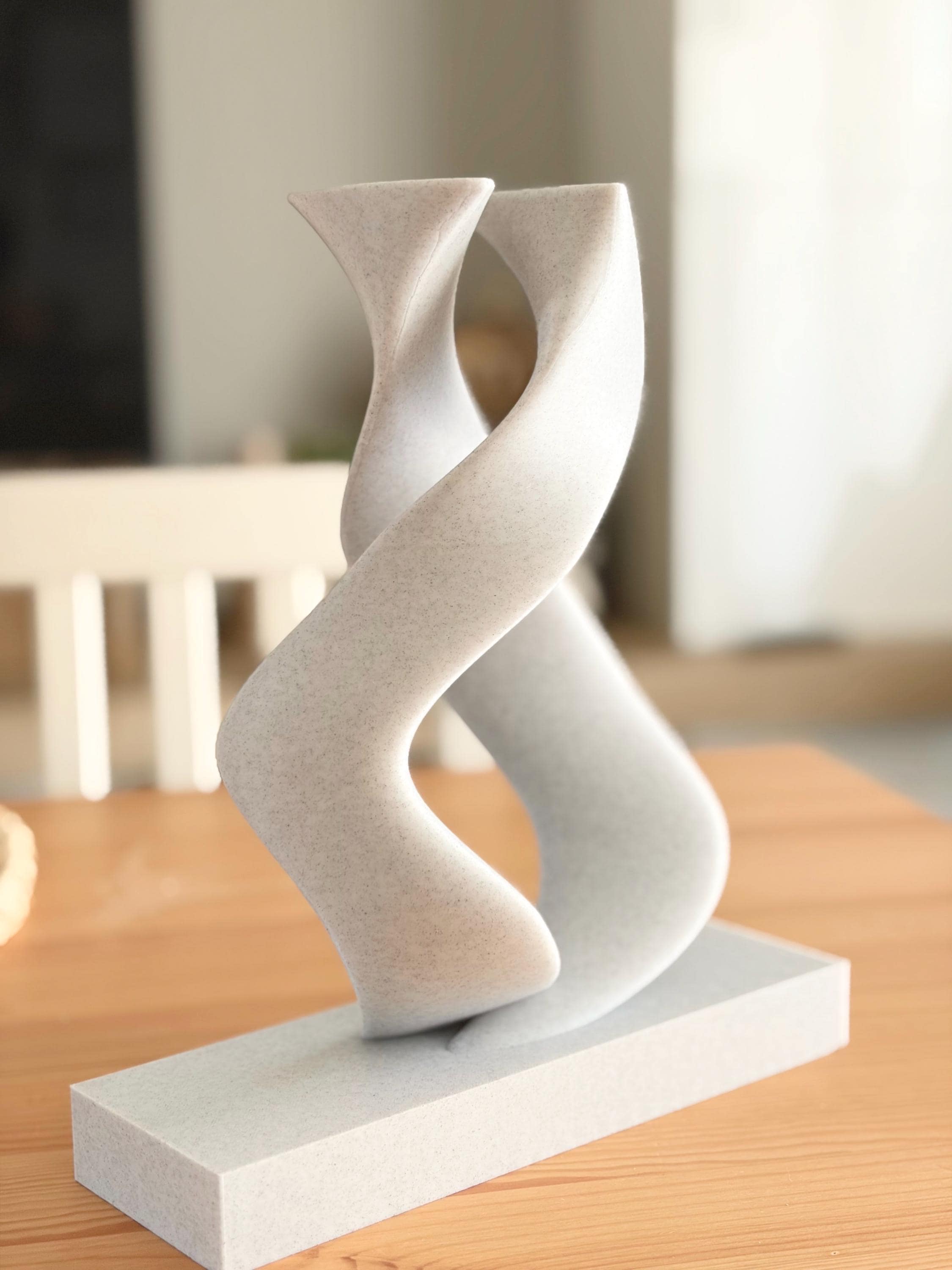 Sculpture Two Souls | Statue Moderne d’Amour | Décoration Contemporaine Minimaliste | Impression 3D Design