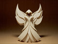 Ange Ailé Moderne – Statue Décorative Spirituelle – Sculpture Fantaisie – Décoration Intérieure Zen – Impression 3D – Cadeau Original