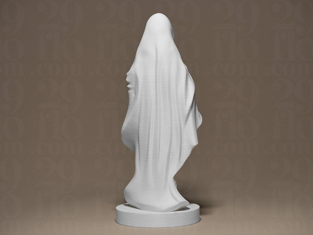 Statue Vierge Marie en Prière – Sculpture Religieuse Imprimée en 3D – Décoration Spirituelle Catholique