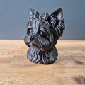 Buste Biewer Yorkshire Terrier – Statue de Chien Imprimée en 3D – Décoration Moderne – Cadeau pour Amoureux des Biewer Yorkies